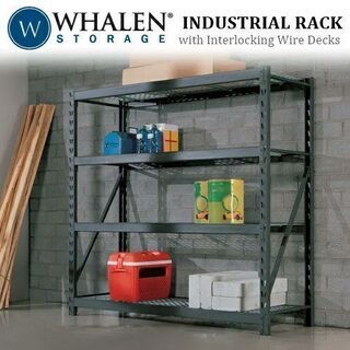 引き取り限定 WHALEN スチールラック 4段 高さ調整可能 ワイヤーデッキ 