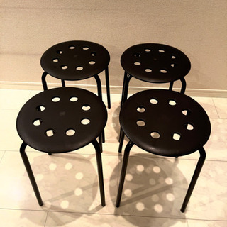 IKEA MARIUS 椅子 スツール 4脚【無料】7/12（月...
