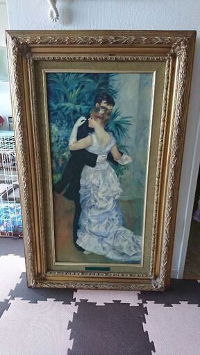 絵画ルノワール複製 額つき 大きめ