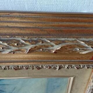 絵画ルノワール複製 額つき 大きめ