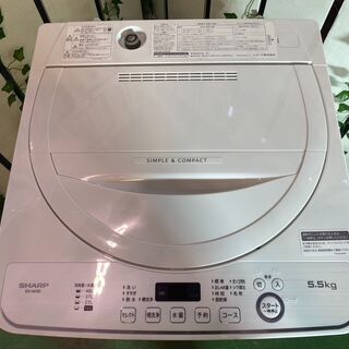 【愛品館八千代店】保証充実SHARP2019年製5.5kg全自動洗濯機ES-GE5D【愛八ST】