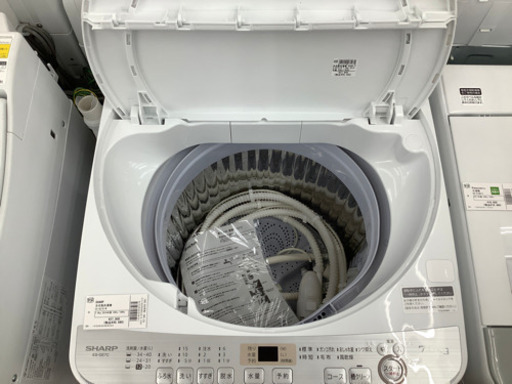 【店頭販売のみ】SHARPの全自動洗濯機『ES-GE7C-W』入荷しました
