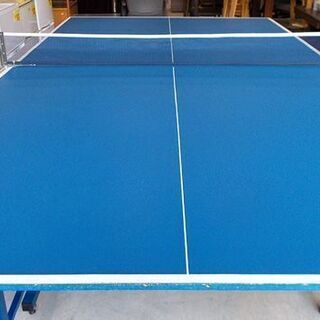 卓球台 国際規格サイズ ユニバー セパレート 折りたたみ式 153×275×76cm 青 ブルー キャスター付き ラケット 玉付き カフェやバーにもオススメ 札幌市東区 新道東店
