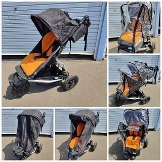 マウンテンバギー mountain buggy 3点セット 美品 簡単取り付け 新生児