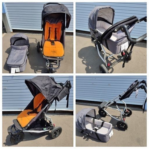 マウンテンバギー　mountain buggy 3点セット　美品　簡単取り付け　新生児〜幼児期まで対応　直接引き取り限定　札幌近郊配送可能　mountain buggy: comes with 3set/ easy to set/ for new born baby-child/ direct sell/ deliver to Sapporo