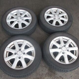 【来店取付OK】中古タイヤ&中古アルミセット 155/65R13 軽自動車 TOYOタイヤの画像
