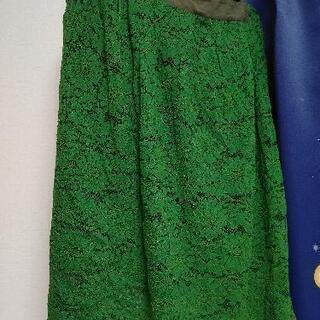 【ネット決済】緑 スカート