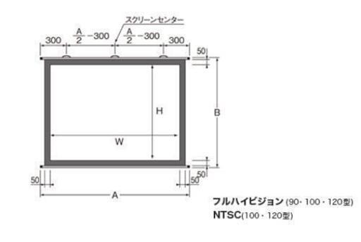 ホームシアター用100インチスクリーン