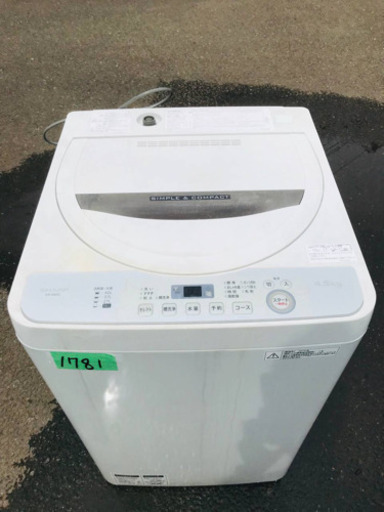 ②✨2019年製✨1781番 SHARP✨全自動電気洗濯機✨ES-GE4C-T‼️
