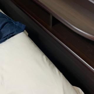 クイーン(シングル2つ)ベッド、フレーム、掛け布団、枕3点セット