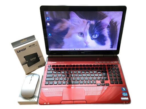 美品！2世代Corei7 新品SSD256GB/メモリ８GB/Windows10/ブルーレイ/LibreOffice/新品無線マウス/NEC LaVie LL750/E