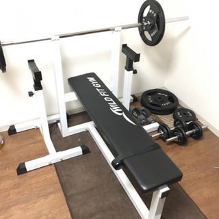 ベンチプレスセット 100kg トレーニングベンチ ベンチプレス 100kg セット バーベル」の