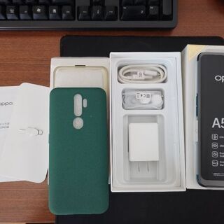 【ネット決済・配送可】Oppo A5-2020 グリーン（美品）