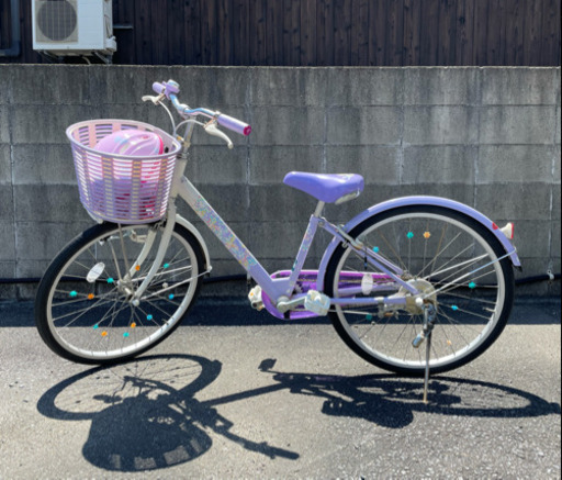 【取引完了しました】女の子 22インチ自転車 ブリヂストン エコパル 新品LEDライト ヘルメット付き
