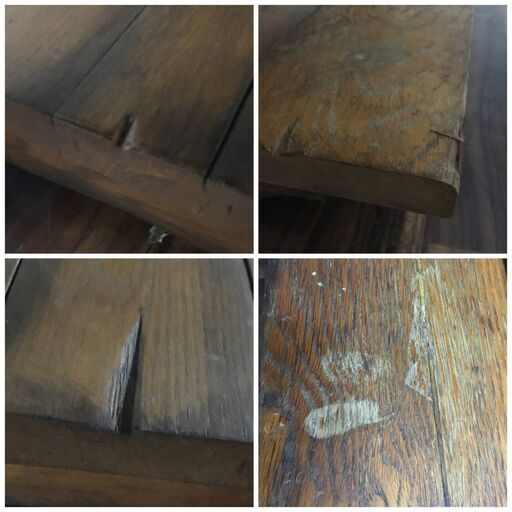 ⭕⭕⭕ma2/25 ラルフローレン/Ralph Lauren 木製 革張り テーブル 中古 作業台 デスク 正方形 天板115.4×114.1cm ダイニング 家具 アンティーク⭕⭕⭕