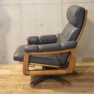 FUJI FURNITURE(冨士ファニチア) の ヴィンテージ本革パーソナルチェア 