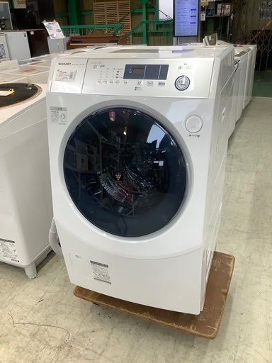 安心の一年保証付！！ 　SHARP 10kgドラム式洗濯乾燥機　ES-H10D-WL  2019年製