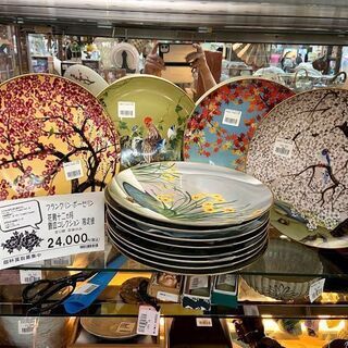 フランクリンポーセリン 花鳥図飾皿 全12枚揃