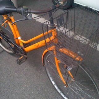 商談中　即決交渉歓迎❗　２７インチ　自転車　オレンジ　ハンドル一...