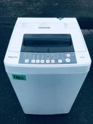 ①✨2018年製✨1886番 Hisense✨全自動電気洗濯機✨HW-T55C‼️