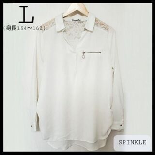 【SPINKLE】シャツ　夏　白　レース.