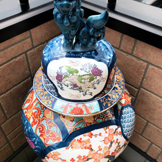 【40万で購入】大きなツボ・かめ・シーサー 高さ約115cm