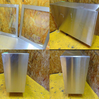 433-015）厨房☆吊り戸棚/ガラス窓/W900×D300×H600mm/店舗/飲食店