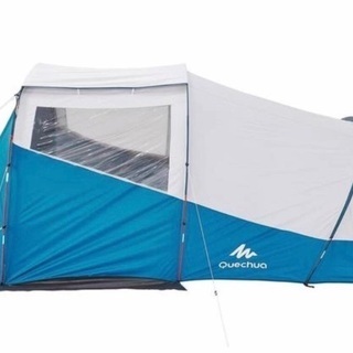 QUECHUA (ケシュア) キャンプ ファミリーテント ポール式 ARPENAZ FAMILY 4.1 FRESH&BLACK - 4人用 1ルーム