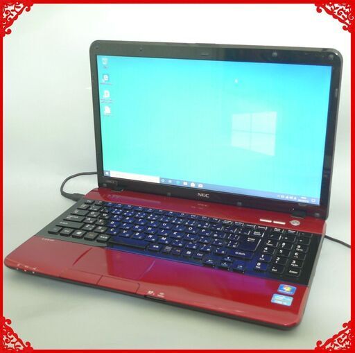 1台限定 レッド色 ノートパソコン 中古良品 15.6型 NEC PC-LS550ES6R Core i5 8GB 高速SSD-240G Blu-ray 無線 Windows10 LibreOffice