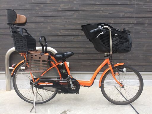 地域限定送料無料　パナソニック　ギュット　三人乗り　子供乗せ　新基準　8,9AH　オレンジ　キッス　ビッケポーラー　神戸市　電動自転車