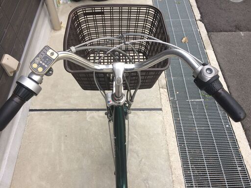 地域限定送料無料　ブリヂストン　アシスタ　新基準　子供乗せ　24インチ　緑　ナチュラ　ビビ　神戸市　電動自転車