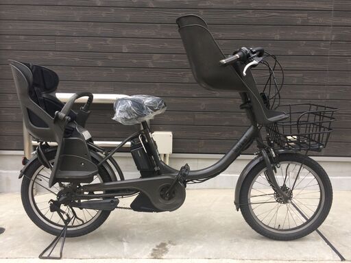 地域限定送料無料　ブリヂストン　ビッケ2　bikke　三人乗り　12,8AH　ダークグレー　パスバビー　ギュットアニーズ　神戸市　電動自転車