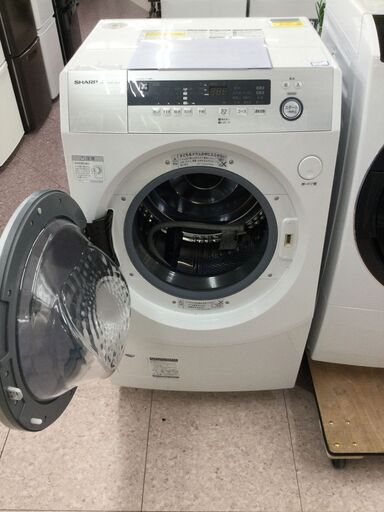 【お宝創庫中村店】ドラム式洗濯乾燥機 2018年製 SHARP シャープ ES-H10B-WL 洗濯10Kg 乾燥6Kg