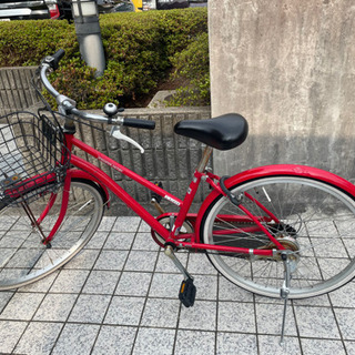 【受渡予定者決定】24インチ子供用自転車6変速(赤色)