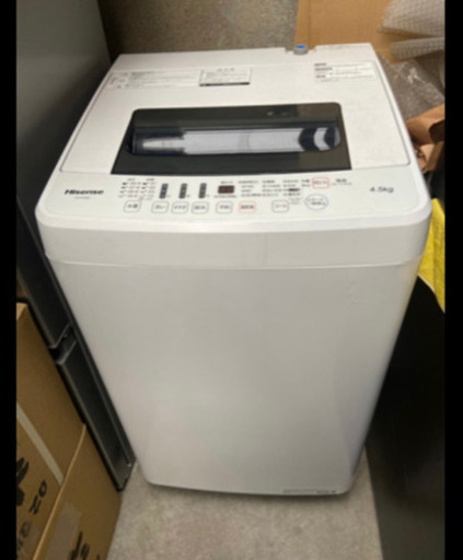 中古 2018年製 ハイセンス  全自動洗濯機 4.5kg HW-E4502 ①
