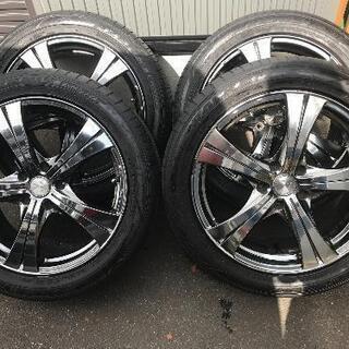 (商談中)weds(ウェッズ) Leonis(レオニス) 5本スポーク シルバー18インチホイール4本　タイヤセット