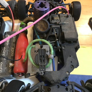 ジャンク ラジコンカー シャーシ、モーター、フタバS3003 TLU-02 ジャンク ラジコンカー シャーシ、モーター、フタバS3003 TLU-02