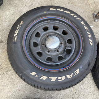 グッドイヤー ナスカー ブラックデイトナ 16インチ ハイエースワイドにて使用 215/65R16 ホワイトレター グッドイヤー ナスカー ブラックデイトナ 16インチ ハイエースワイドに