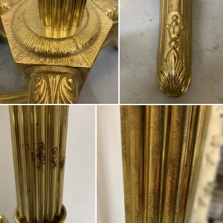 希少◇アンティーク調 ポールハンガー ハンガーラック 回転式 ゴールド