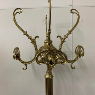 希少◇アンティーク調 ポールハンガー ハンガーラック 回転式 ゴールド