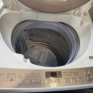 SHARP 洗濯機 7K 2017年製 ゴールド系 風呂水ポンプ未使用付