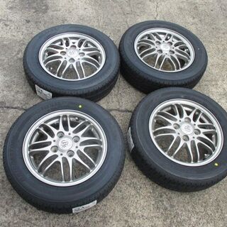 来店取付OK】新品タイヤ&中古アルミセット 155/65R13 軽自動車用