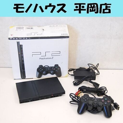 PS2本体 SCPH-70000 薄型 SONY チャコールブラック プレステ2 動作確認