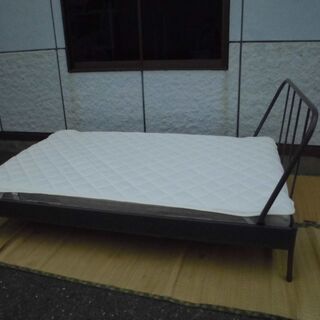 JM11280)IKEA＆ニトリ セミダブルすのこベッド＆マット...