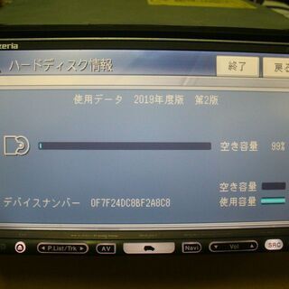 ⑪発送可！！ パイオニア HDD楽ナビ AVIC-HRZ009 2019度版地図＋2019年度版オービスマップ⑪