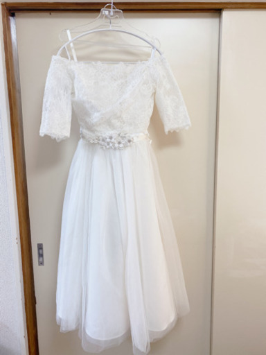Annan wedding アンナン　ウェディングドレス　ミモレ　アンクル ボレロ付　二次会 セルフォト フォトウェディング