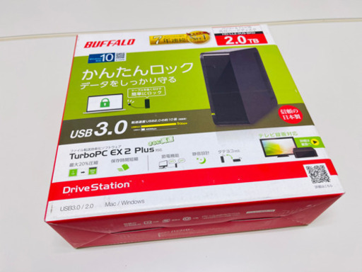 バッファロー BUFFALO HD-LL2.0U3-BKD [かんたんロック搭載 2TB USB3.0用 外付けHDD]