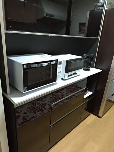 エスエークラフト　SZ-B150F　食器棚　キッチンボード　カップボード　ソフトクローズド　島忠