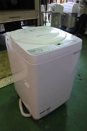 SHARP 19年式 ES-GE6C-W 6kg洗い 3㎏ 簡易乾燥機能付き 単身サイズ エリア格安配達