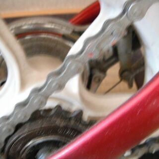 ダンロップ　レトロ　ビンデージ　折りたたみ 自転車 赤が　街中でCooL!　